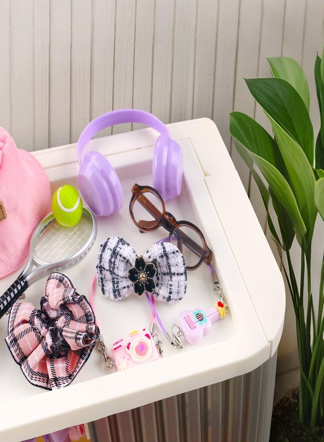 Walant Foldable Doll Wardrobe Closet Storage Box Compatible with Labubu Clothes with 15 Hangers & Rod - Stackable Organizer Cabinet for 15/17cm Doll Clothes with Dust-Resistant Cover and Display Shelf - Image 3